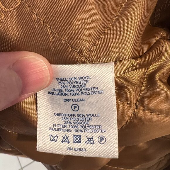 Lands’ End Women’s Wool-blend Double Breasted Coat – Camel Color, Size 20W, NWOT - Picture 10 of 10